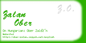 zalan ober business card